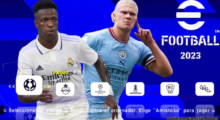 EFOOTBALL PES 2023 PPSSPP DOWNLOAD ISO OFICIAL ATUALIZADO e CÂMERA PS5 GRÁFICOS 4K