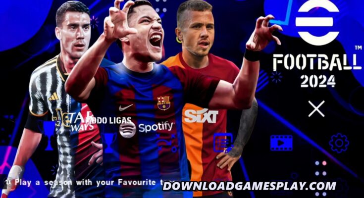 EFOOTBALL PES 2024 PPSSPP OFICIAL DOWNLOAD/DESCARGA CÂMERA PS4/PS5 e BRASILEIRÃO & EUROPEUS KITS 23/24 ATUALIZADOS