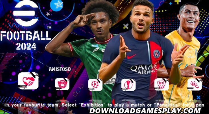 DOWNLOAD ISO OFICIAL ATUALIZADOS EFOOTBALL PES 2024 PPSSPP DESCARGA CÂMERA PS4/PS5 BRASILEIRÃO & EUROPEUS