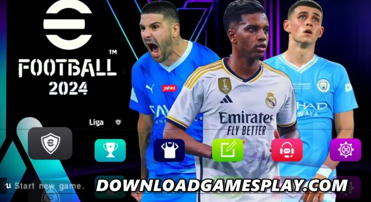 COMO INSTALAR BAIXAR eFOOTBALL PES 2024 PPSSPP OFICIAL NO ANDROID e PC