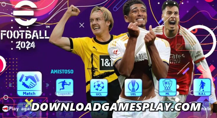 COMO INSTALAR BAIXAR eFOOTBALL PES 2024 PPSSPP OFICIAL NO ANDROID e PC